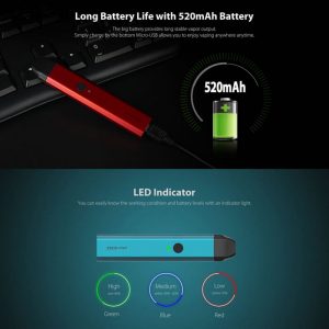 Caliburn Battery capacity and led indicator