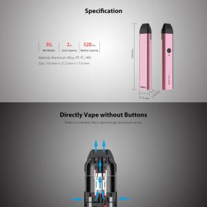 Uwell Caliburn dimensions