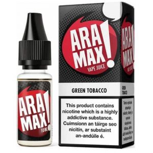 Aramax Green tobacco 10ml e-liquid bottle Ireland