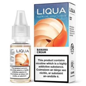 Banana Cream Liqua 10ml e-liquid bottle