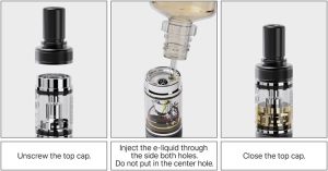How to refill vape tank Justfog Q16 with e-liquid