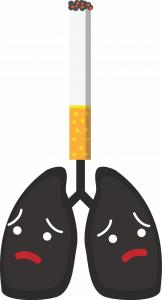 lungs and cigarette icon