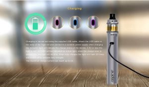 Charging Aspire Tigon starter kit via USB cable
