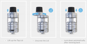 Vaporesso Cascade One Plus tank refilling