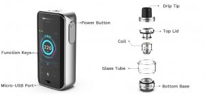 Vaporesso Luxe e-cig kit with SKRR in details