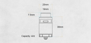 Zeus RTA atomizer dimensions