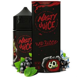 Bad Blood 60ml blackcurrant e-liquid bottle with fruits by Nasty Juice