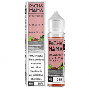 60ml e-liquid bottle of Pacha Mama Strawberry Guava Jackfruit 