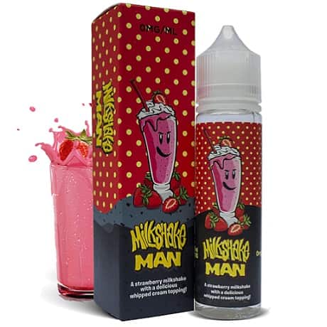 Milkshake Man Strawberry e-liquid bottle