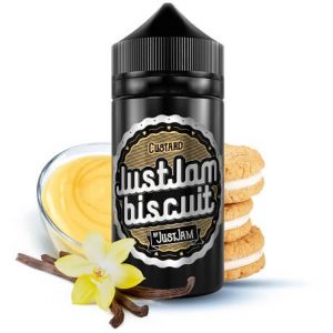 Just Jam Vanilla Biscuit Custard vape juice in a 100ml bottle