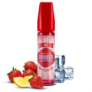 Strawberry Bikini ICE 60ml e-liquid bottle with fruits by Dinner Lady