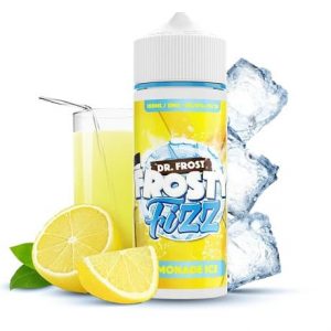 Dr. Frost Lemonade Ice 120ml e-juice bottle with lemons and ice cubes