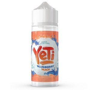 Blueberry Peach 120ml e-liquid bottle by Yeti with ice and fruits