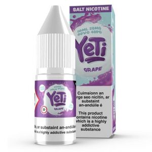 10ml nicotine salt e-liquid Yeti Grape with ice menthol