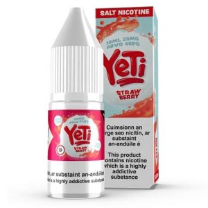 Yeti Strawberry 10ml nicotine salt liquid with ice