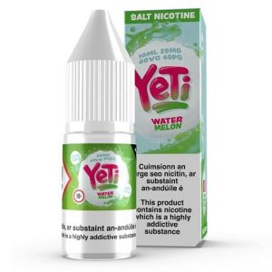 Yeti Watermelon 10ml nicotine salt e-liquid bottle with fruits and ice