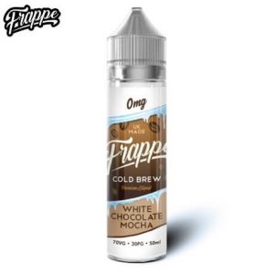 White Chocolate Mocha 60ml e-liquid bottle by Frappe