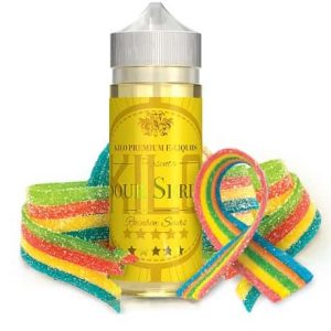 Rainbow Sours 120ml vape Juice by KILO with candy