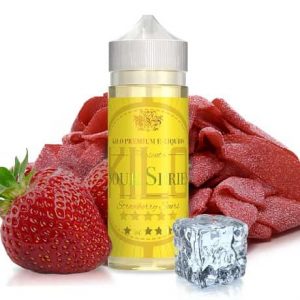 Strawberry Sours Ice 120ml vape juice bottle by Kilo with candy and menthol