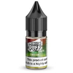 Lollies Twister Moreish Puff 10ml nicotine salt e-liquid bottle