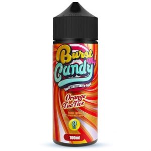 Burst My Candy Orange Tac Tics 120ml Vape Juice Bottle