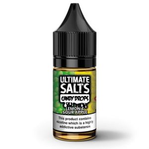 Lemon Sour Apple 10ml nic salt e-liquid by Ultimate Salts Candy Drops