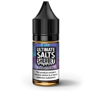 Raspberry Sherbet 10ml e-liquid bottle by Ultimate Salts