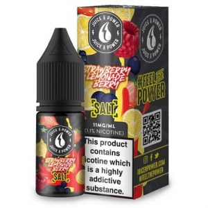 Strawberry Lemonade Berry Nic Salt E-liquid Packaging by Juice&Power