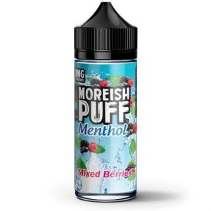 Mixed Berries Menthol 120ml Vape Juice bottle by Moreish Puff Menthol