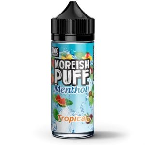 Tropical Menthol 120ml Vape Juice bottle by Moreish Puff Menthol