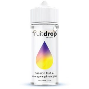 FruitDROP Passion Fruit Mango Pineapple 120ml e-liquid bottle