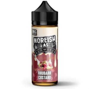 Moreish Puff Rhubarb Custard 120ml e-liquid bottle