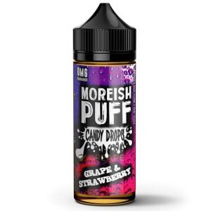 Grape Strawberry Candy 120ml vape juice bottle by Moreish Puff