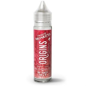 Twelve Monkeys Saimiri Strawberry Coconut Vape Juice Bottle