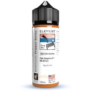 Pink Grapefruit and Blueberry 120ml vape bottle by Element