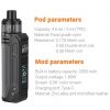 Aspire BP80 Pod Mod Vape kit Parameters and Specifications