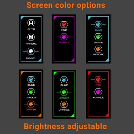Aspire BP80 Display Colours
