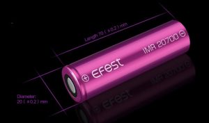 Efest 20700 Battery Dimensions