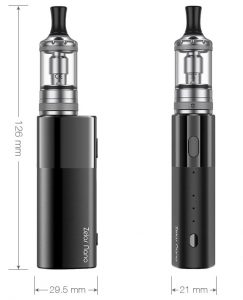 Zelos Nautilus Nano E-cigarette Dimensions