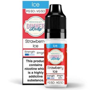 Dinner Lady Ice Strawberry Ice 50/50 10ml Eliquid Bottle