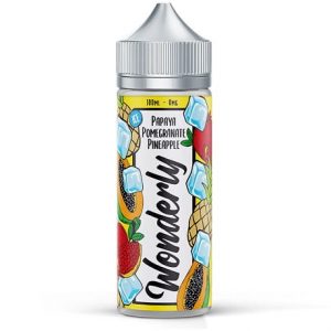 Wonderly Papaya Pomegranate Pineapple Ice 120ml Vape Juice Bottle