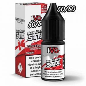 IVG Raspberry Stix E-Liquid 50/50 10ml Bottle Ireland