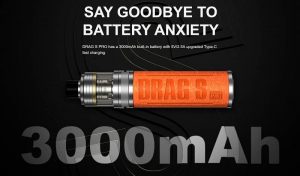 VooPoo Drag S Pro Vape Kit Battery performance
