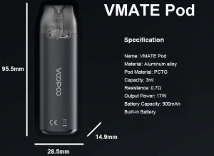 VooPoo V Mate Pod Kit Specifications