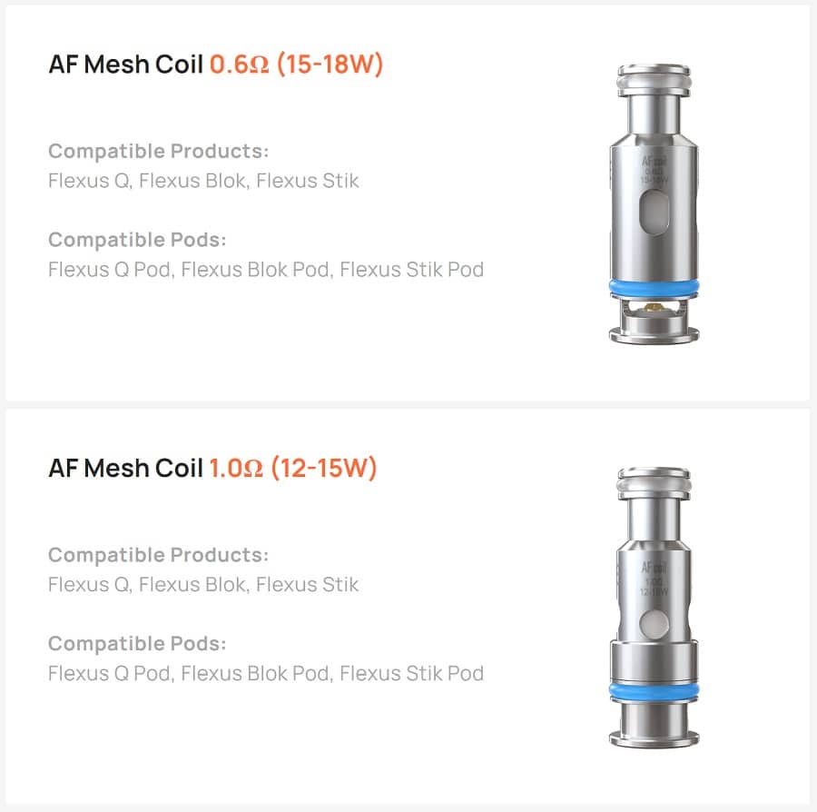 Aspire AF Mesh Coils VAPEAPE Ireland Replacement Coils