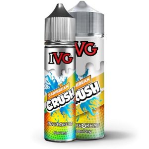IVG Caribbean Crush 60ml and 120ml vape juice bottles