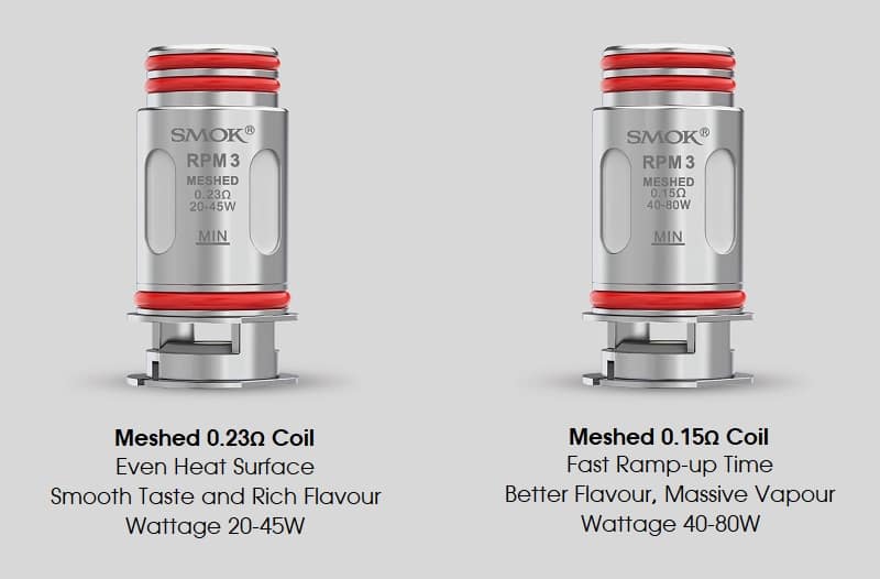 Smok RPM 3 Mesh Coils 0.15Ω and 0.23Ω VAPEAPE Ireland