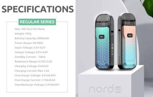 Smok Nord 5 Pod System Regular Version Specifications