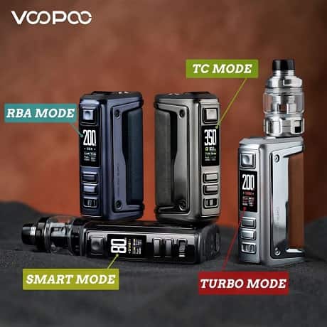 Voopoo Argos GT 2 Vape Mod Kit Display Modes