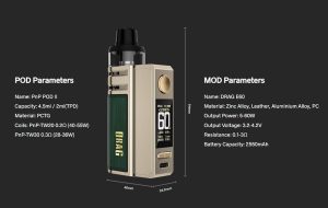 Voopoo Drag E60 Parameters